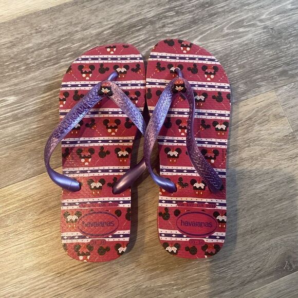 Havaianas Disney Minnie Mouse Cupcake Sandals 3/4 Flip Flops Kids - Picture 1 of 3